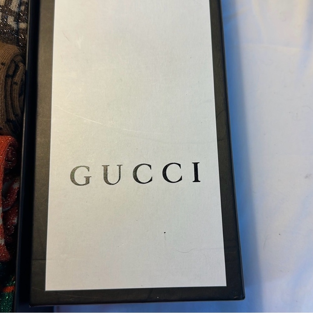 Gucci Socks in Brown, Black/Silver, Red, Green, and Gold - Picture 2 of 6